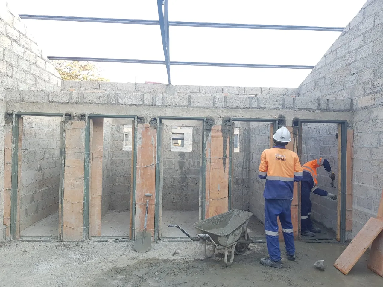 Workshop bay blockwork, Lumwana